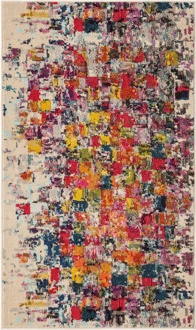 Multicolor 3' 3 x 5' 3 Estrella Rectangle Rug