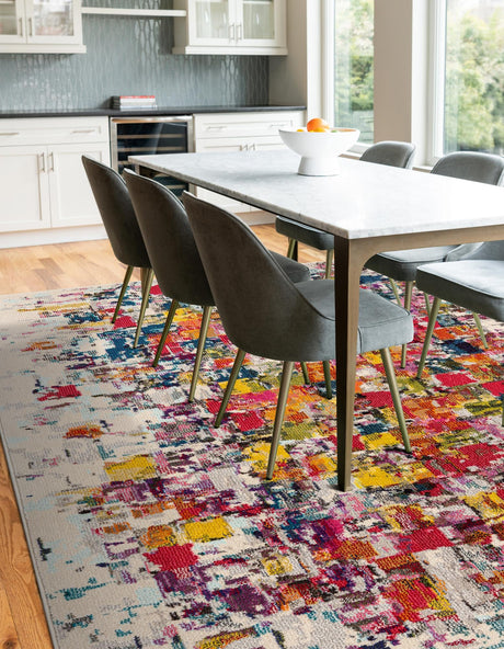 Multicolor 10' 6 x 16' 5 Estrella Rectangle Area Rug 100% Polypropylene Non-Shedding Stain Resistant Carpet Colorful Modern Abstract Design Easy Clean for Home Decor for Sale at Rug Engine
