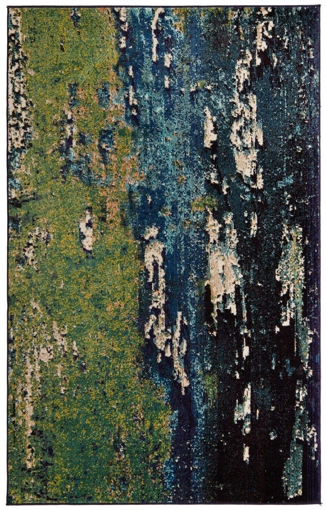 Navy Blue 5' 1 x 8' Estrella Rectangle Rug