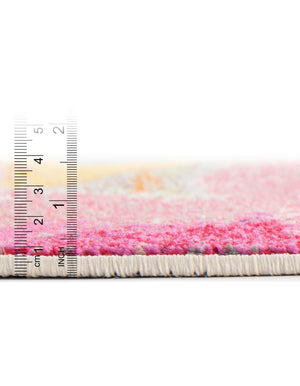 Pink 3' 3 x 5' 3 Estrella Rectangle Area Rug 100% Polypropylene Non-Shedding Stain Resistant Carpet Colorful Modern Abstract Design Easy Clean for Home Decor for Sale at Rug Engine