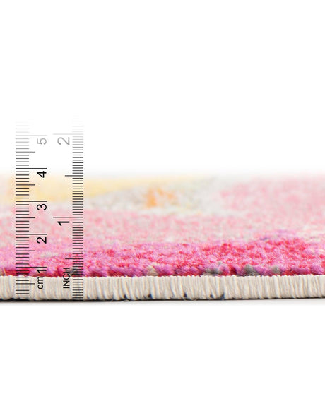 Pink 3' 3 x 5' 3 Estrella Rectangle Area Rug 100% Polypropylene Non-Shedding Stain Resistant Carpet Colorful Modern Abstract Design Easy Clean for Home Decor for Sale at Rug Engine