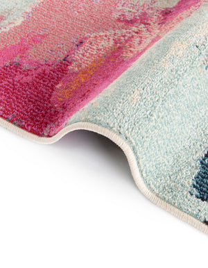 Pink 3' 3 x 5' 3 Estrella Rectangle Area Rug 100% Polypropylene Non-Shedding Stain Resistant Carpet Colorful Modern Abstract Design Easy Clean for Home Decor for Sale at Rug Engine