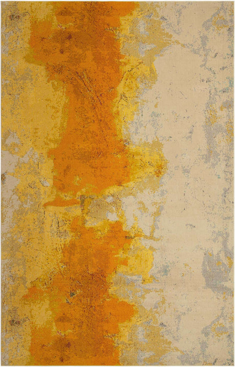 Yellow 10' 6 x 16' 5 Estrella Rectangle Area Rug 100% Polypropylene Non-Shedding Stain Resistant Carpet Colorful Modern Abstract Design Easy Clean for Home Decor for Sale at Rug Engine
