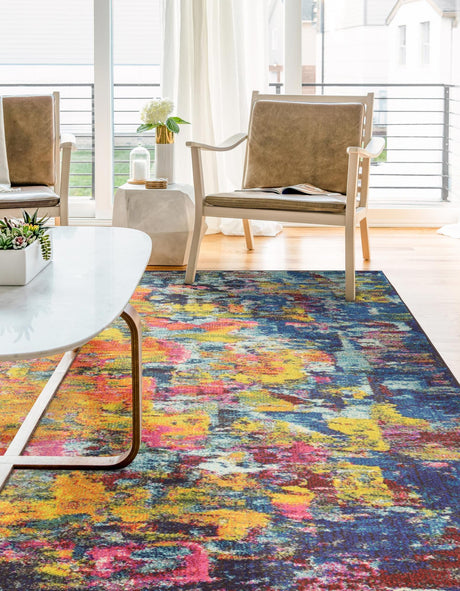 Multicolor 3' 3 x 5' 3 Estrella Rectangle Area Rug 100% Polypropylene Non-Shedding Stain Resistant Carpet Colorful Modern Abstract Design Easy Clean for Home Decor for Sale at Rug Engine