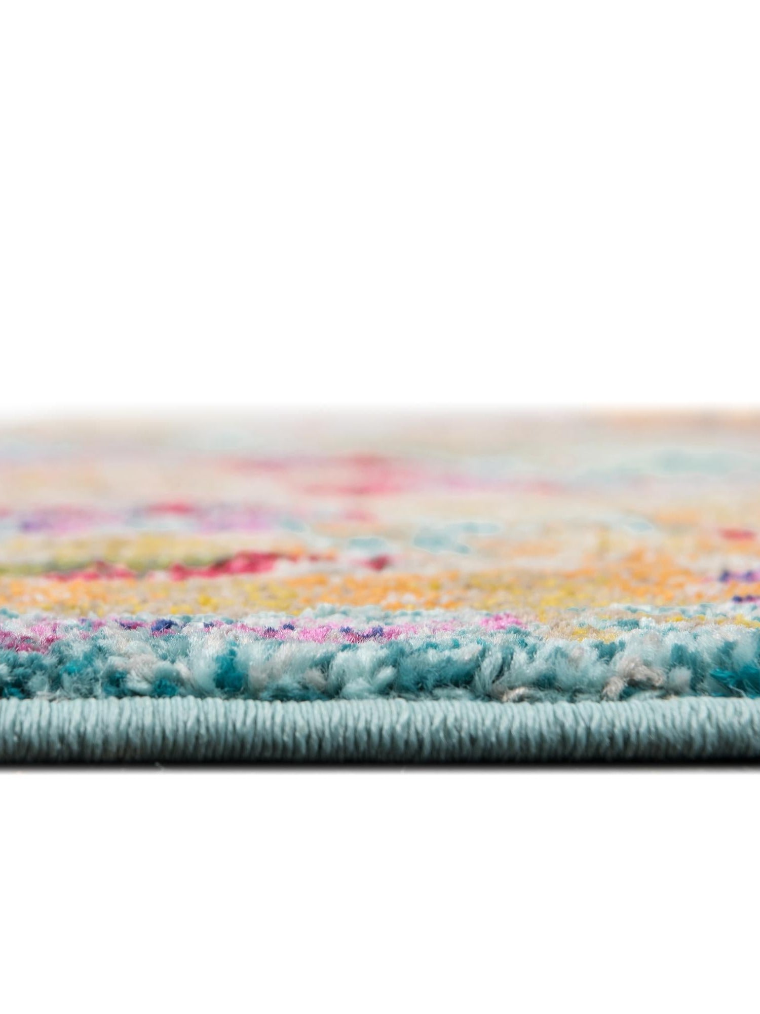 Light Blue 8' x 8' Sedona Round Area Rug