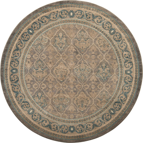 Gray 7' 3 x 7' 3 Salzburg Round Area Rug