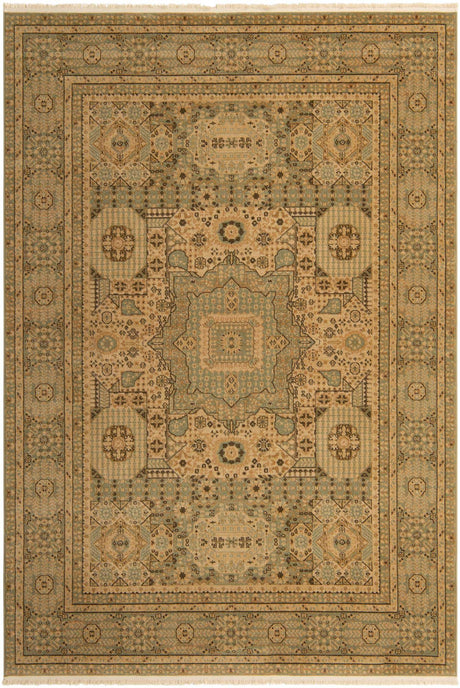 Light Green 7' 1 x 10' Palace Rectangle Area Rug