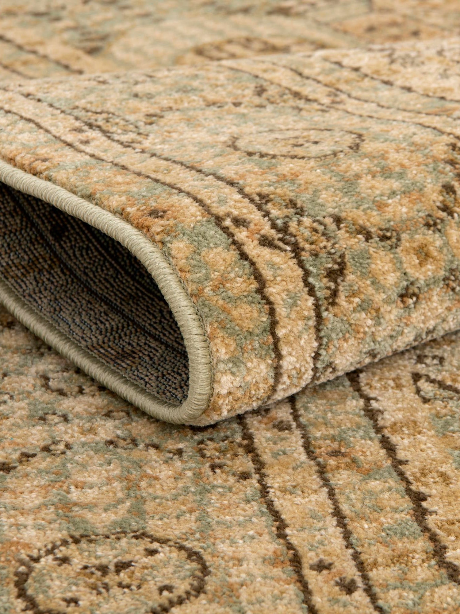 Light Green 6' 1 x 6' 1 Palace Round Area Rug