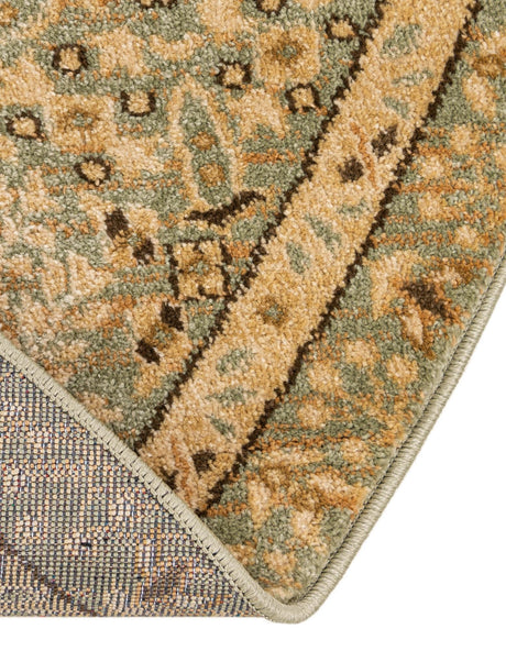 Light Green 3' 1 x 3' 1 Palace Round Area Rug Traditional Motif Design 100% Polypropylene Majestic Carpet for Elegant Interior Decorating for Sale at Rug Engine