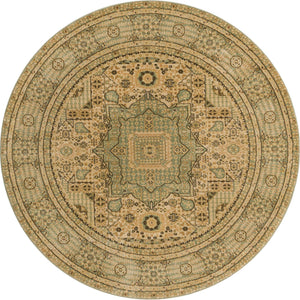 Light Green 6' 1 x 6' 1 Palace Round Area Rug