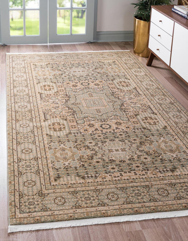 Light Green 3' 1 x 5' 3 Palace Rectangle Area Rug
