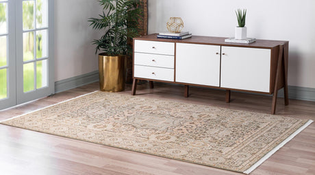 Light Green 5' 1 x 8' Palace Rectangle Area Rug Traditional Motif Design 100% Polypropylene Majestic Carpet for Elegant Interior Decorating for Sale at Rug Engine
