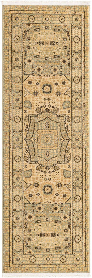 Light Green 2' x 6' 1 Palace Runner Area Rug