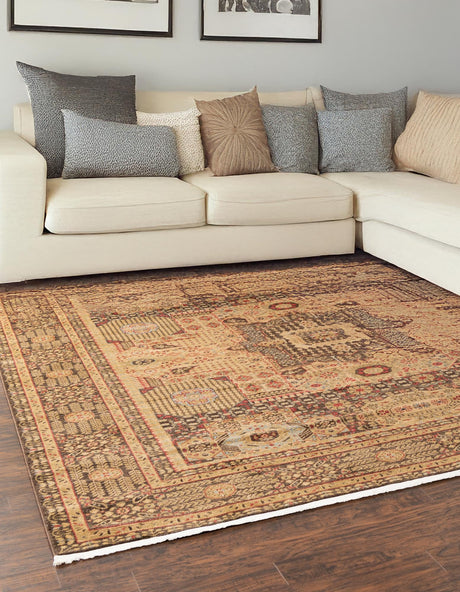 Brown 2' x 3' 1 Palace Rectangle Area Rug Traditional Motif Design 100% Polypropylene Majestic Carpet for Elegant Interior Decorating for Sale at Rug Engine