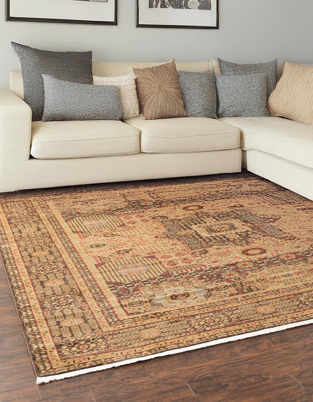 Brown 2' x 3' 1 Palace Rectangle Area Rug