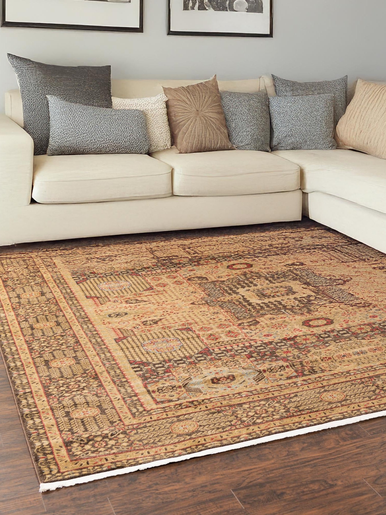 Brown 7' 1 x 10' Palace Rectangle Area Rug