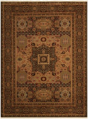 Brown 9' x 12' Palace Rectangle Area Rug