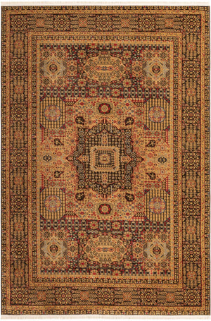 Brown 6' 1 x 9' Palace Rectangle Area Rug