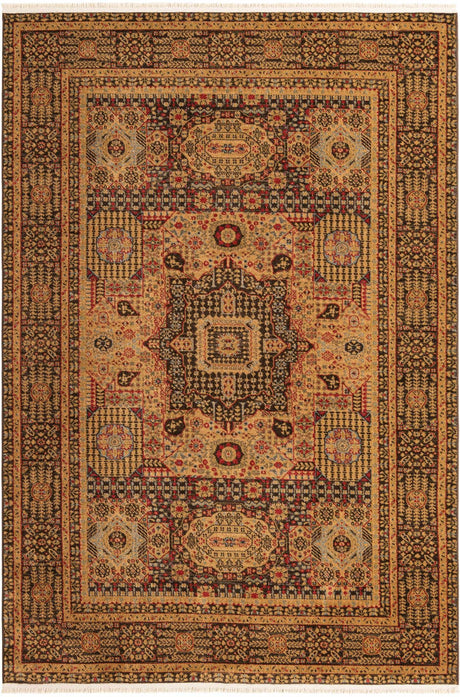 Brown 6' 1 x 9' Palace Rectangle Area Rug