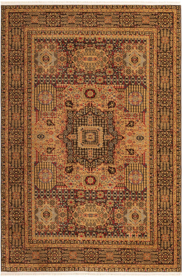 Brown 6' 1 x 9' Palace Rectangle Area Rug