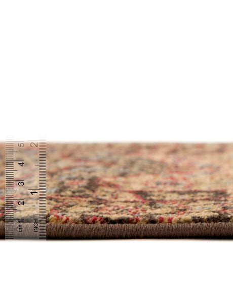 Brown 3' 1 x 3' 1 Palace Round Area Rug Traditional Motif Design 100% Polypropylene Majestic Carpet for Elegant Interior Decorating for Sale at Rug Engine