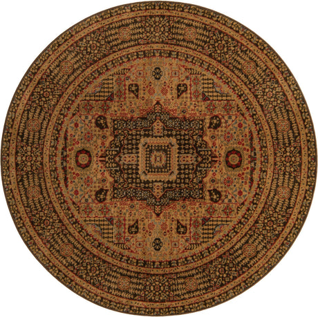 Brown 6' 1 x 6' 1 Palace Round Area Rug