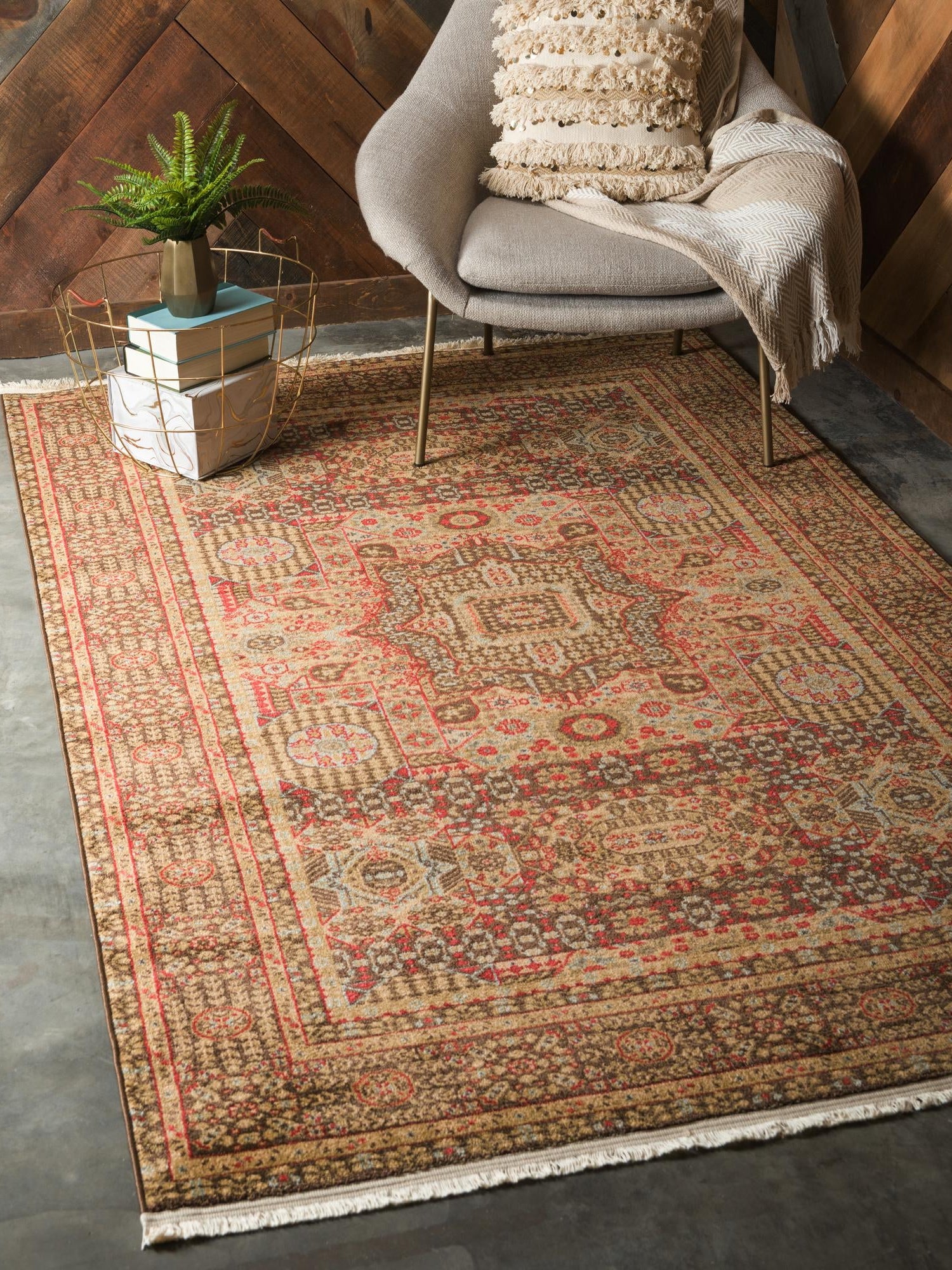 Brown 10' x 11' 4 Palace Rectangle Area Rug