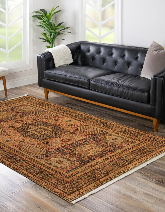 Brown 2' x 3' 1 Palace Rectangle Area Rug