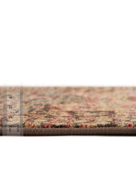 Brown 2' 7 x 10' Palace Runner Area Rug Traditional Motif Design 100% Polypropylene Majestic Carpet for Elegant Interior Decorating for Sale at Rug Engine