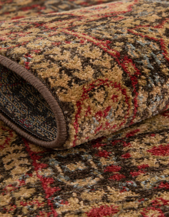 Brown 2' 7 x 10' Palace Runner Area Rug