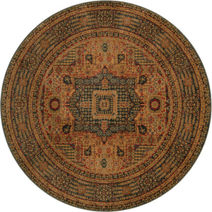 Blue 6' 1 x 6' 1 Palace Round Area Rug