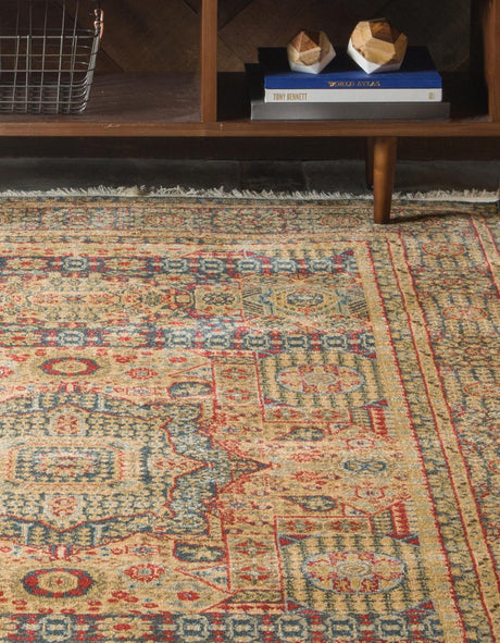 Blue 8' x 10' Palace Rectangle Area Rug Traditional Motif Design 100% Polypropylene Majestic Carpet for Elegant Interior Decorating for Sale at Rug Engine
