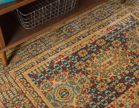 Blue 2' x 3' 1 Palace Rectangle Area Rug Traditional Motif Design 100% Polypropylene Majestic Carpet for Elegant Interior Decorating for Sale at Rug Engine