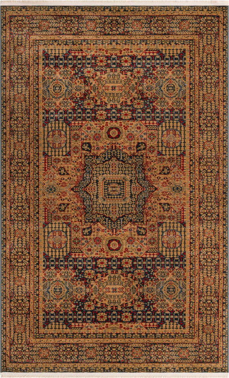 Blue 5' 1 x 8' Palace Rectangle Area Rug