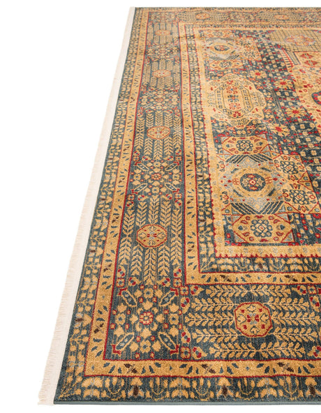 Blue 2' 7 x 13' 1 Palace Runner Area Rug Traditional Motif Design 100% Polypropylene Majestic Carpet for Elegant Interior Decorating for Sale at Rug Engine