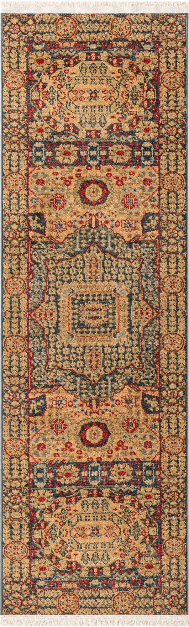Blue 2' x 6' 1 Palace Runner Rug