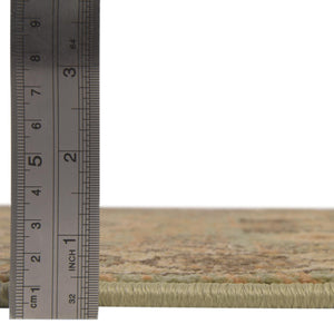 Light Green 3' 3 x 3' 3 Palace Round Area Rug