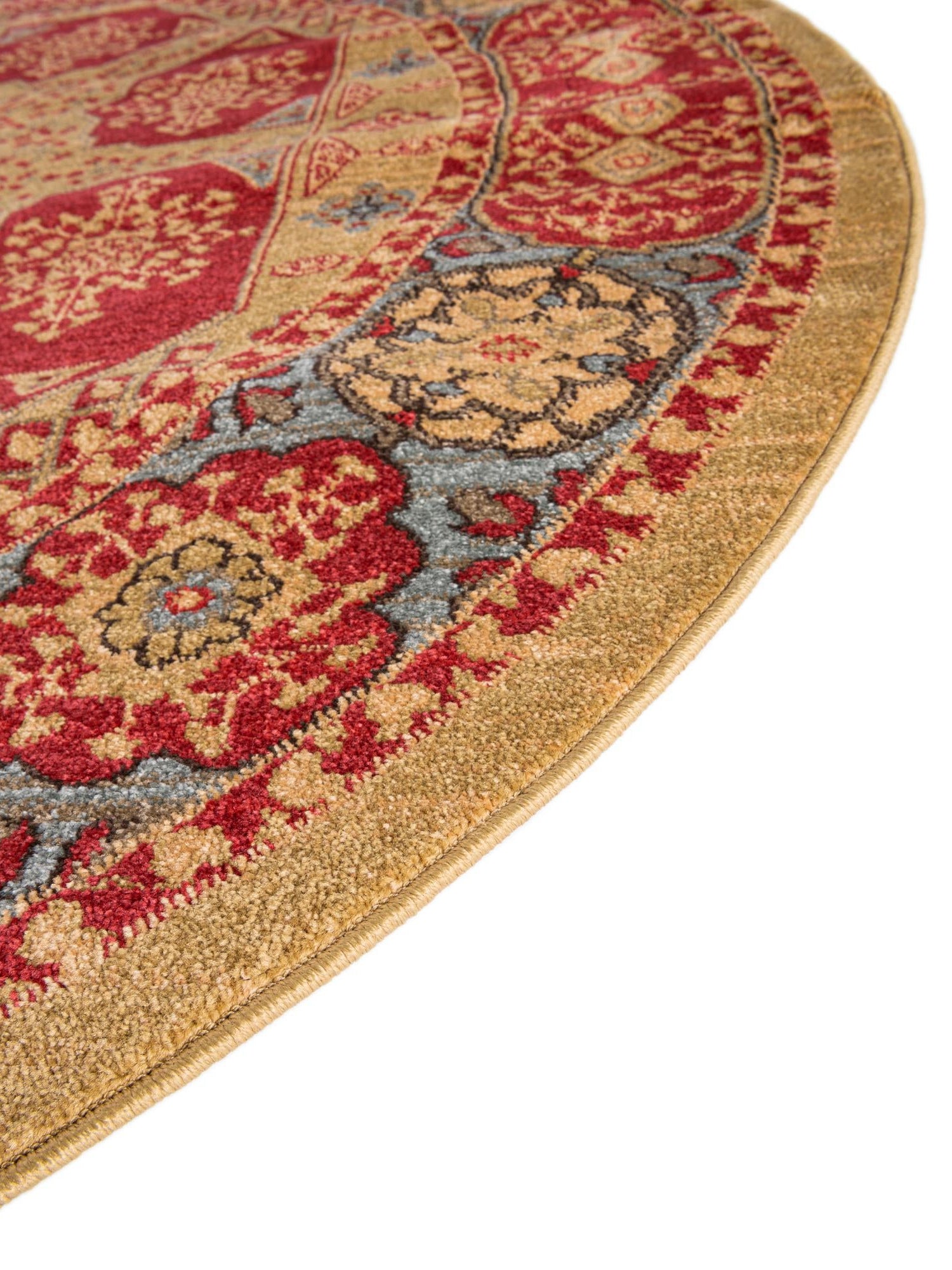 Red 6' 1 x 6' 1 Palace Round Area Rug