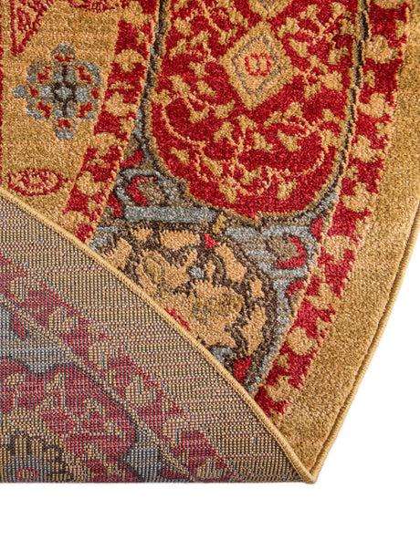 Red 3' 3 x 3' 3 Palace Round Area Rug Traditional Motif Design 100% Polypropylene Majestic Carpet for Elegant Interior Decorating for Sale at Rug Engine