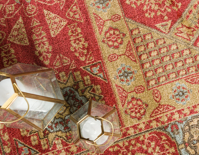 Red 6' x 9' Palace Rectangle Area Rug