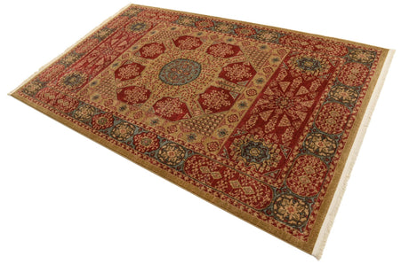 Red 5' 1 x 8' Palace Rectangle Area Rug Traditional Motif Design 100% Polypropylene Majestic Carpet for Elegant Interior Decorating for Sale at Rug Engine