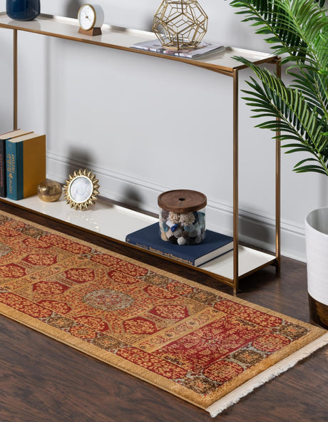 Red 2' x 6' 1 Palace Runner Area Rug