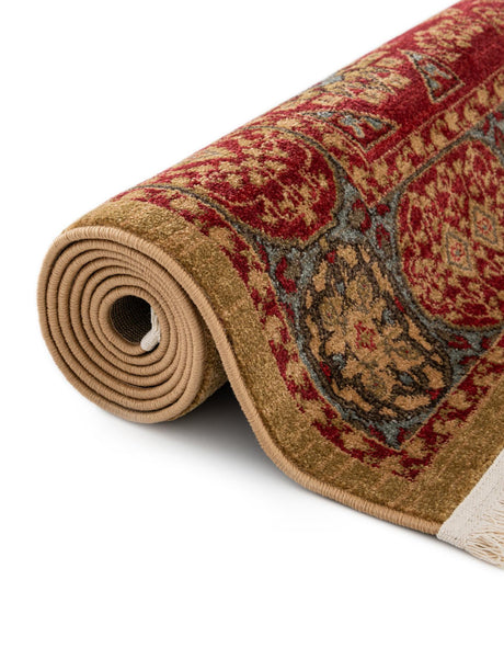 Red 2' x 6' 1 Palace Runner Area Rug Traditional Motif Design 100% Polypropylene Majestic Carpet for Elegant Interior Decorating for Sale at Rug Engine