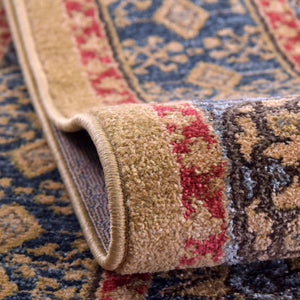 Blue 2' 7 x 10' Palace Runner Area Rug