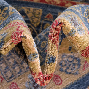 Blue 2' 7 x 10' Palace Runner Area Rug