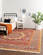 Red 10' x 11' 4 Palace Rectangle Area Rug Traditional Motif Design 100% Polypropylene Majestic Carpet for Elegant Interior Decorating for Sale at Rug Engine
