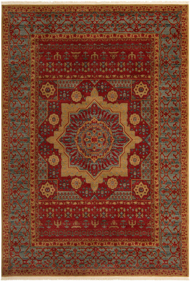 Red 7' 1 x 10' Palace Rectangle Area Rug