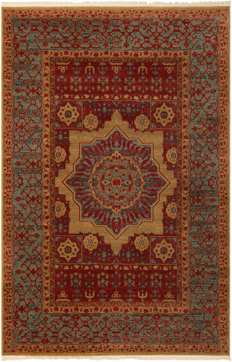 Red 6' 1 x 9' Palace Rectangle Area Rug