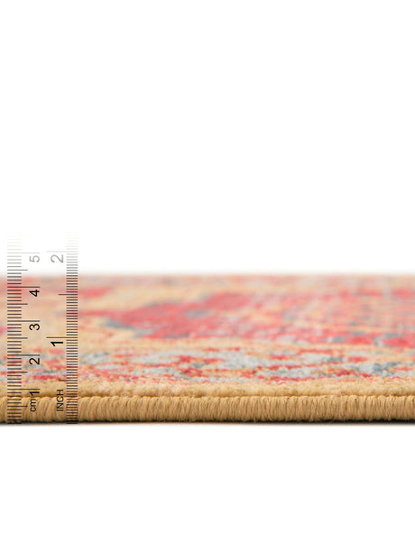 Red 6' 1 x 6' 1 Palace Round Area Rug Traditional Motif Design 100% Polypropylene Majestic Carpet for Elegant Interior Decorating for Sale at Rug Engine