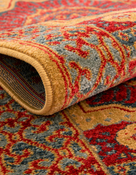 Red 6' 1 x 6' 1 Palace Round Area Rug Traditional Motif Design 100% Polypropylene Majestic Carpet for Elegant Interior Decorating for Sale at Rug Engine